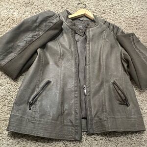 BKE Charcoal Leather Jacket